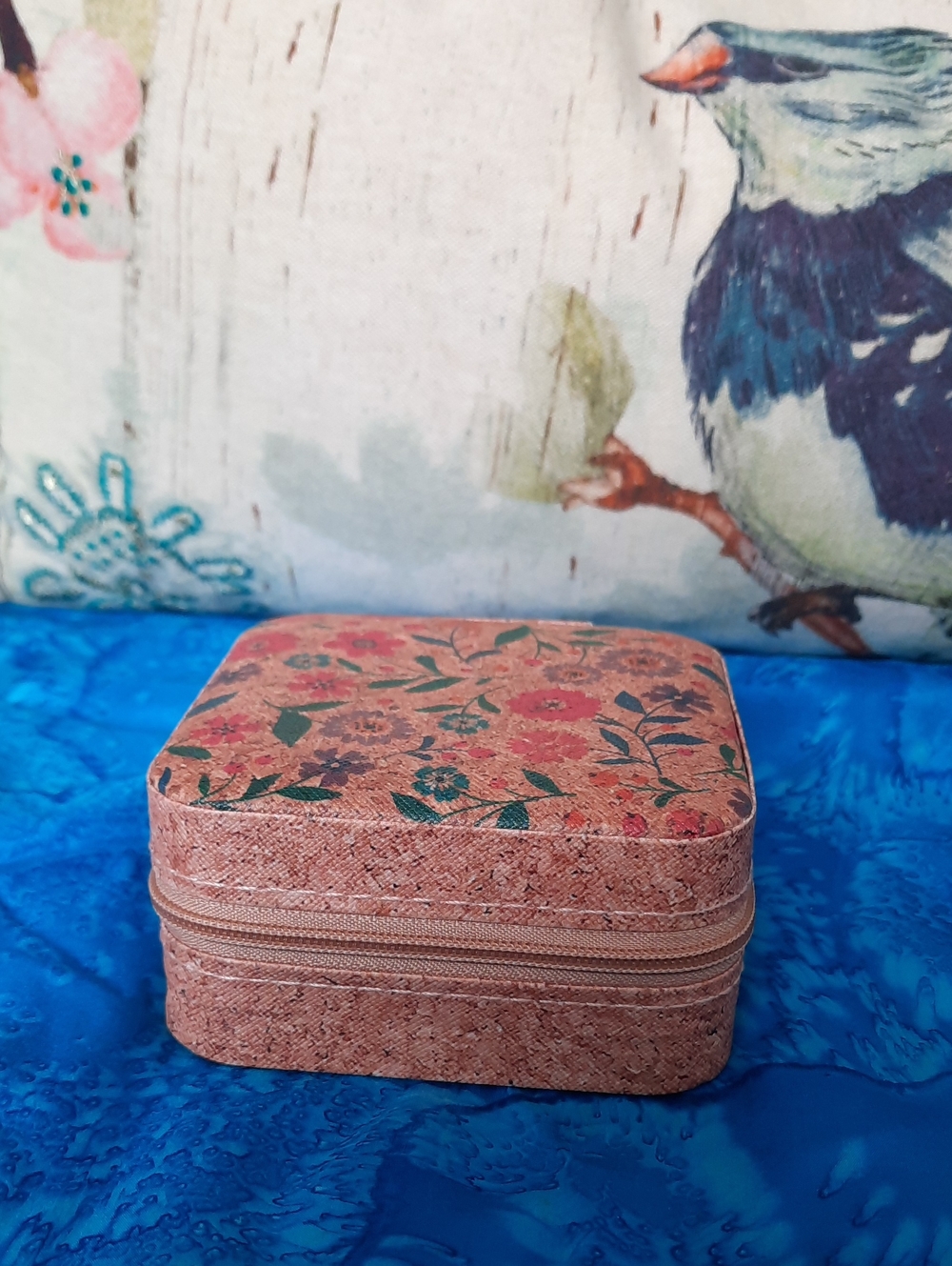 Floral Jewelry Box And Jewelry Pieces